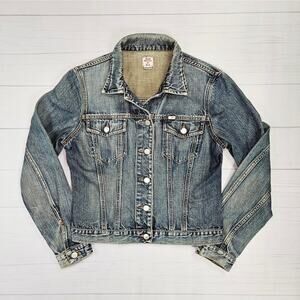 Y2k Miss Sixty Denim Jacket Mid Wash Vintage - Large